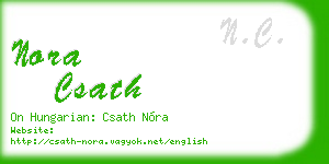nora csath business card
